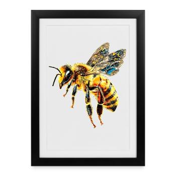 bees beekeeper honey beekeeper bees cute bee - Framed poster (27 × 37 cm) - black - Front