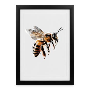 bees beekeeper honey beekeeper bees cute bee - Framed poster (27 × 37 cm) - black - Front