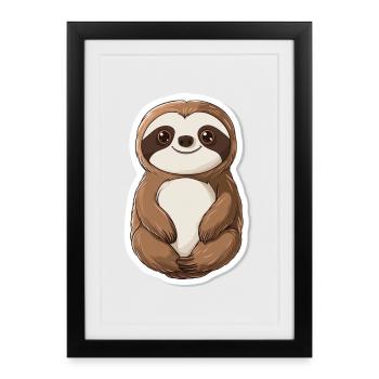 Sloth - Framed poster (27 × 37 cm) - black - Front