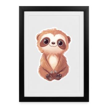 Sloth - Framed poster (27 × 37 cm) - black - Front