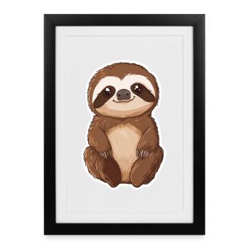 Sloth - Framed poster (27 × 37 cm) - black - Front