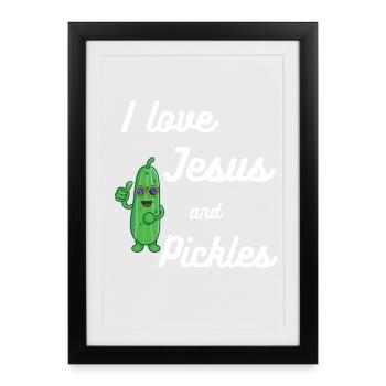 Pickles and Jesus Religious - Framed poster (27 × 37 cm) - black - Front