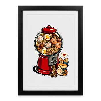 Gumball - Corgi Ramen - Framed poster (27 × 37 cm) - black - Front