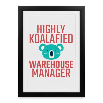 Responsable d’entrepôt Koalafied - Affiche encadrée (27 × 37 cm) - noir - Devant