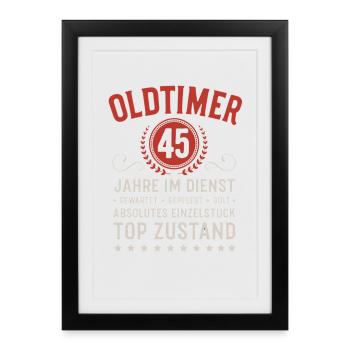 Anniversaire de l’entreprise 45 ans Anniversaire - Affiche encadrée (27 × 37 cm) - noir - Devant