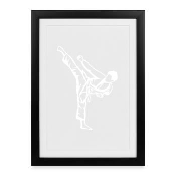 Karate Boy Sketch - Framed poster (27 × 37 cm) - black - Front