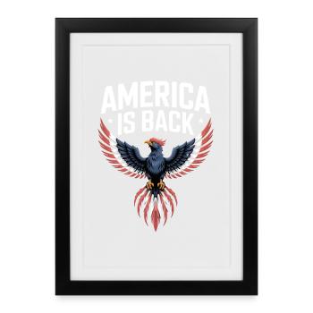 America Is Back - Framed poster (27 × 37 cm) - black - Front