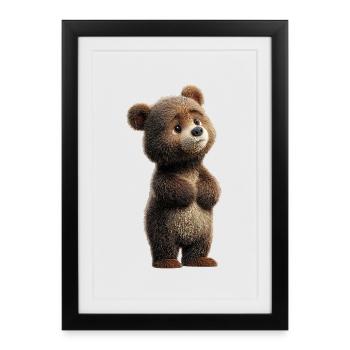 Brown Bear, Grizzly Bear, Bear Brothers, Forest, Wild Bears - Framed poster (27 × 37 cm) - black - Front