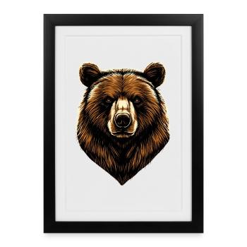 Brown Bear, Grizzly Bear, Bear Brothers, Forest, Wild Bears - Framed poster (27 × 37 cm) - black - Front