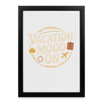 Vacation Mood On Summer Festival Travel Club Vacation - Framed poster (27 × 37 cm) - black - Front
