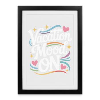 Vacation Mood On Summer Festival Travel Club Vacation - Framed poster (27 × 37 cm) - black - Front