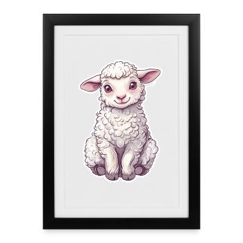 Mouton - Affiche encadrée (27 × 37 cm) - noir - Devant