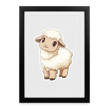 Mouton - Affiche encadrée (27 × 37 cm) - noir - Devant