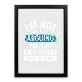 Je comprends, je ne fais qu’expliquer - Affiche encadrée (27 × 37 cm) - noir - Devant