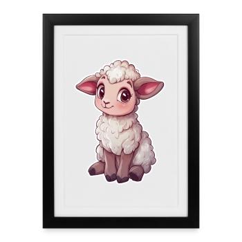 Mouton - Affiche encadrée (27 × 37 cm) - noir - Devant