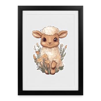 Mouton - Affiche encadrée (27 × 37 cm) - noir - Devant