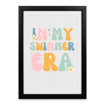 In my swimmer era - Swim Swimming Pool - Framed poster (27 × 37 cm) - black - Front