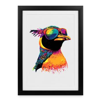 Pingouin Empereur Pingouin Petit Pinchot Pingouin mignons - Affiche encadrée (27 × 37 cm) - noir - Devant