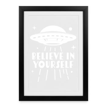 Croyez en vous - Affiche encadrée (27 × 37 cm) - noir - Devant