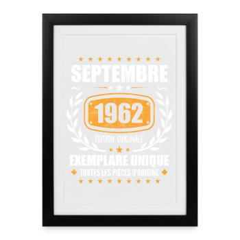 September 1962 Unique copy - September 1962 - Framed poster (27 × 37 cm) - black - Front