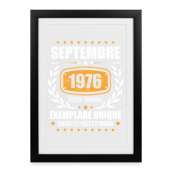 September 1976 Unique copy - September 1976 - Framed poster (27 × 37 cm) - black - Front