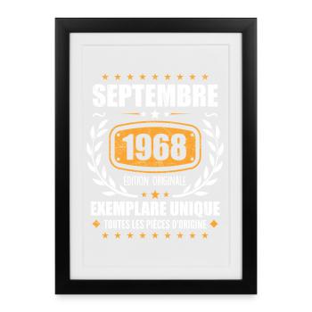 September 1968 Unique copy - September 1968 - Framed poster (27 × 37 cm) - black - Front