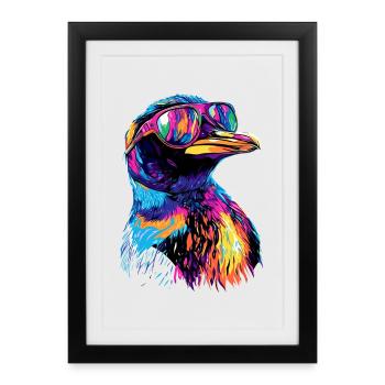 Pingouin Empereur Pingouin Petit Pinchot Pingouin mignons - Affiche encadrée (27 × 37 cm) - noir - Devant