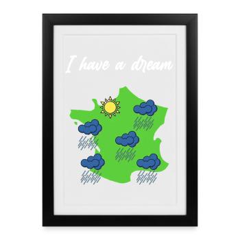Normandy Sun Norman Humor Gift - Framed poster (27 × 37 cm) - black - Front