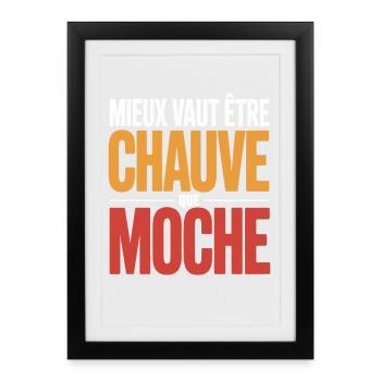 Better Be Bald Bald Humor Funny Gift - Framed poster (27 × 37 cm) - black - Front
