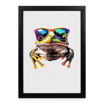 Frog Little Toad Tree Frog Frog Prince Frogs - Framed poster (27 × 37 cm) - black - Front