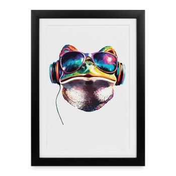 Frog Little Toad Tree Frog Frog Prince Frogs - Framed poster (27 × 37 cm) - black - Front