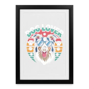Dog Lover - Framed poster (27 × 37 cm) - black - Front