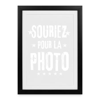 Smile for the photo - Framed poster (27 × 37 cm) - black - Front