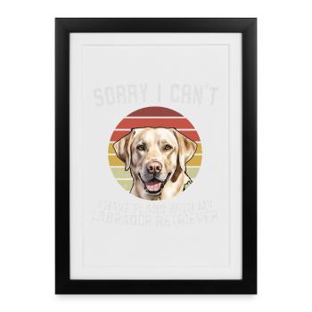 Labrador Retriever Humour Tee - Framed poster (27 × 37 cm) - black - Front