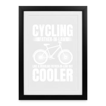 Cycling Father-in-law Bike Rider Cyclist - Framed poster (27 × 37 cm) - black - Front