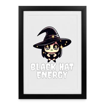 BLACK HAT ENERGY - WITCH HALLOWEEN - Framed poster (27 × 37 cm) - black - Front