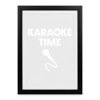 Karaoke Time - Framed poster (27 × 37 cm) - black - Front