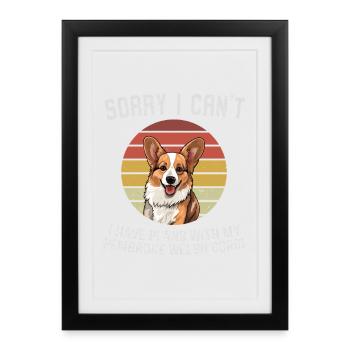 Pembroke Welsh Corgi Loyalty Tee - Framed poster (27 × 37 cm) - black - Front