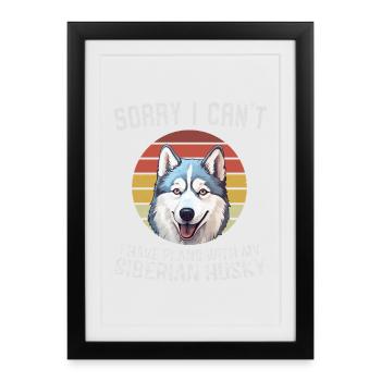 Siberian Husky Faux Vintage Design - Framed poster (27 × 37 cm) - black - Front