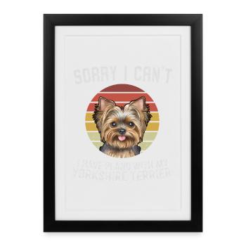 Graphique d’excuses du Yorkshire Terrier - Affiche encadrée (27 × 37 cm) - noir - Devant