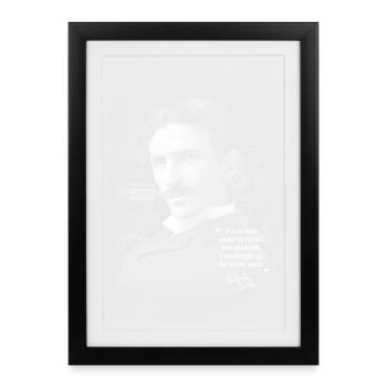 Nikola Teslà Inventor Engineering Engineering Science - Framed poster (27 × 37 cm) - black - Front