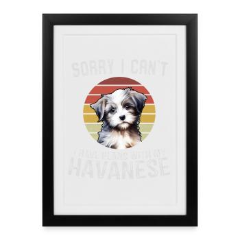 Désolé, je ne peux pas concevoir de chien havanais - Affiche encadrée (27 × 37 cm) - noir - Devant