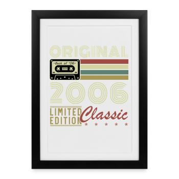 20 Years 2006 Vintage Retro Anniversary - Framed poster (27 × 37 cm) - black - Front
