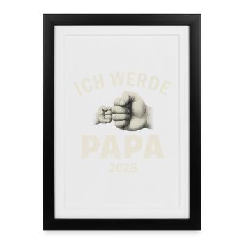 Je serai papa en 2028 - Affiche encadrée (27 × 37 cm) - noir - Devant