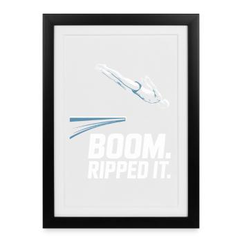 Diving diving board - Framed poster (27 × 37 cm) - black - Front