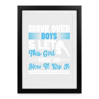Diving diving board - Framed poster (27 × 37 cm) - black - Front