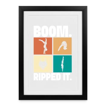 Diving diving board - Framed poster (27 × 37 cm) - black - Front