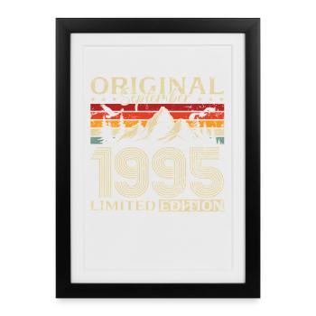 30ème Anniversaire Millésime Septembre Millésime 1995 - Affiche encadrée (27 × 37 cm) - noir - Devant