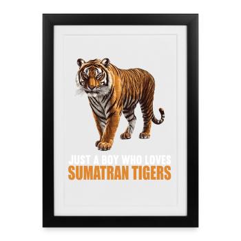 Tigre de Sumatra - Affiche encadrée (27 × 37 cm) - noir - Devant