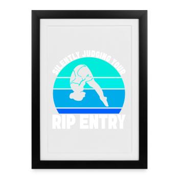 Diving diving board - Framed poster (27 × 37 cm) - black - Front